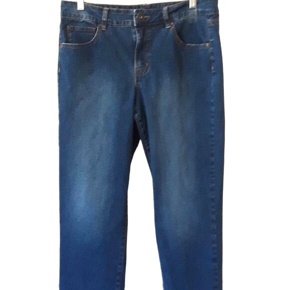 Studded Embellished Back Pockets Straight Leg Women Sz 10 Bandolino Blu  Jeans - Picture 3 of 7